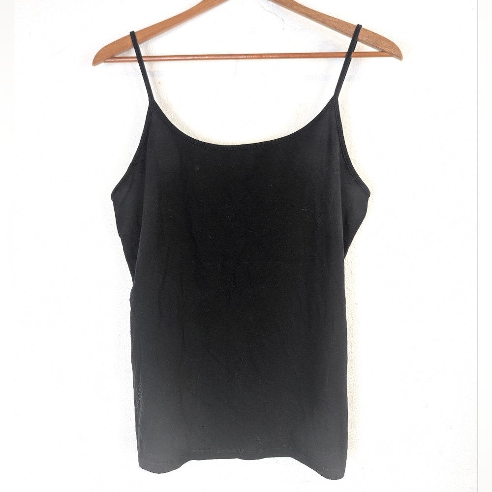 Banana Republic Essential Tee Cami Tank Black Classic Basic Soft Womens Medium